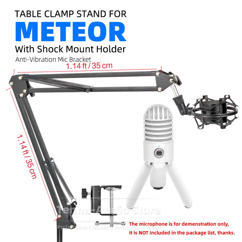 Tabletop Shockmount Support For SAMSON Meteor USB Mic Desktop Scissor Boom Arm Microphone Suspension Stand Shock Mount Holder