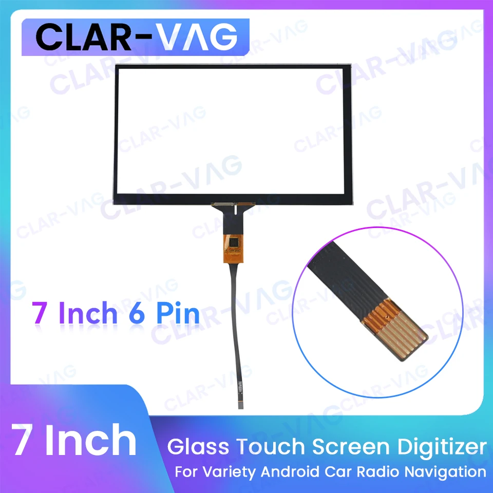 

7 Inch 6 Pins Touch Screen Panel Glass Digitizer For Variety Android Car Radio Navigation 165*100mm Display Accessory