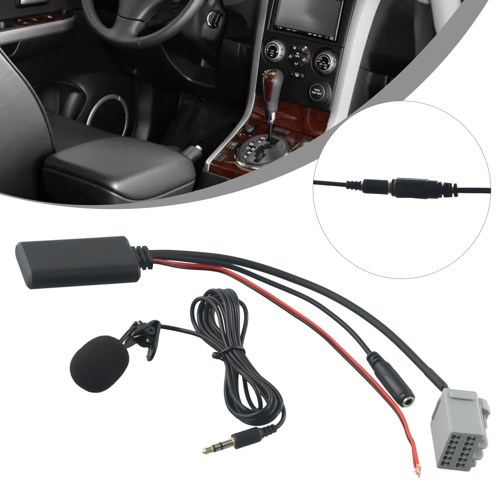 Hot Sale Reliability Wholesale ​ Cable Adapter Adapter for Black ABS Cable With Microphone Car 5.0 Hot Sale Reliability