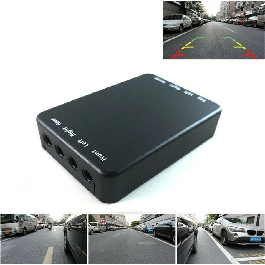 Car Parking system Switch Combiner Channel Converter Box rear camera for Drive System assist Front Rear Left Right View