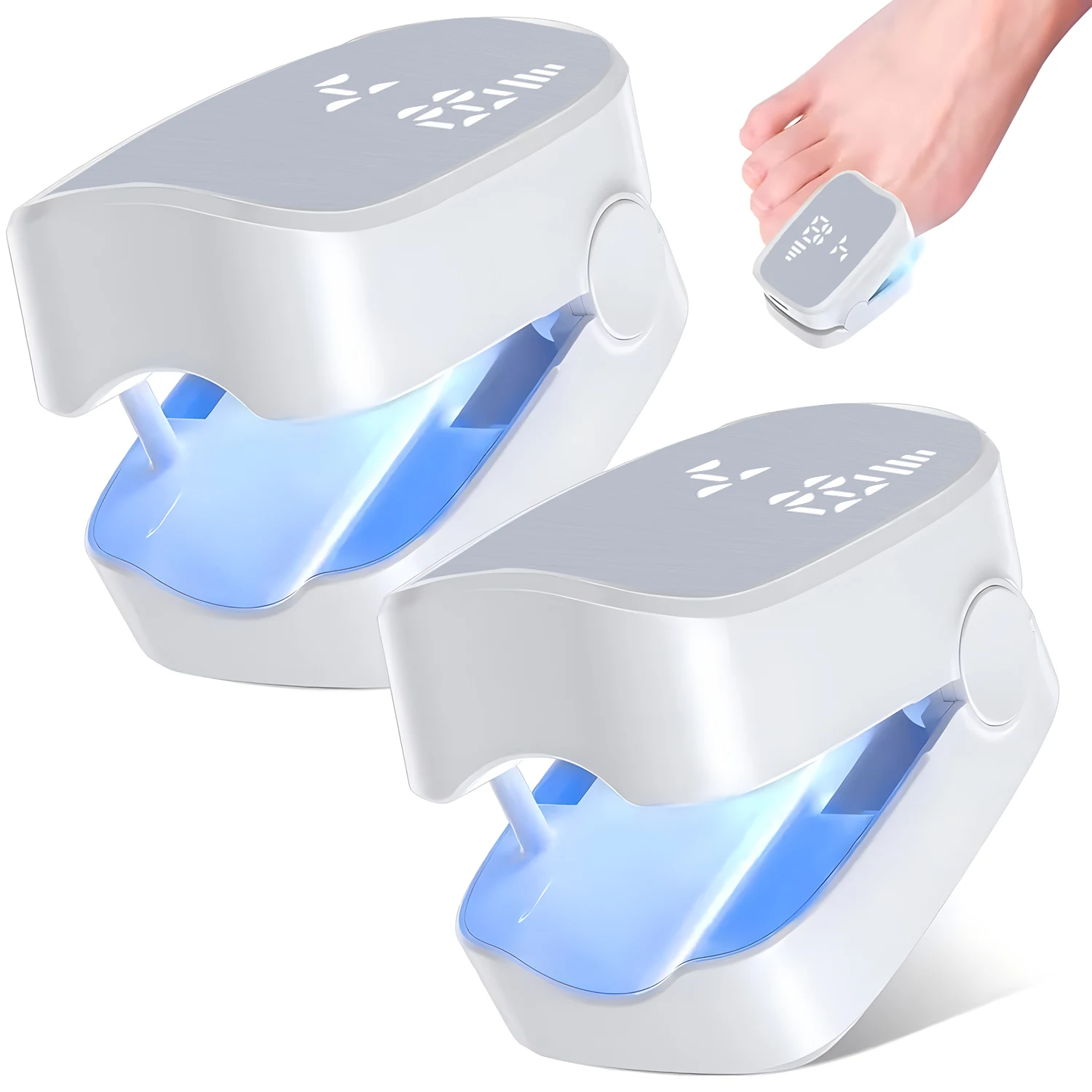 علاج فطريات الأظافر جهاز ليزر LED لتنظيف فطار الأظافر USB شحن 905nm ضوء الأشعة تحت الحمراء 470nm الضوء الأزرق صالون الأظافر