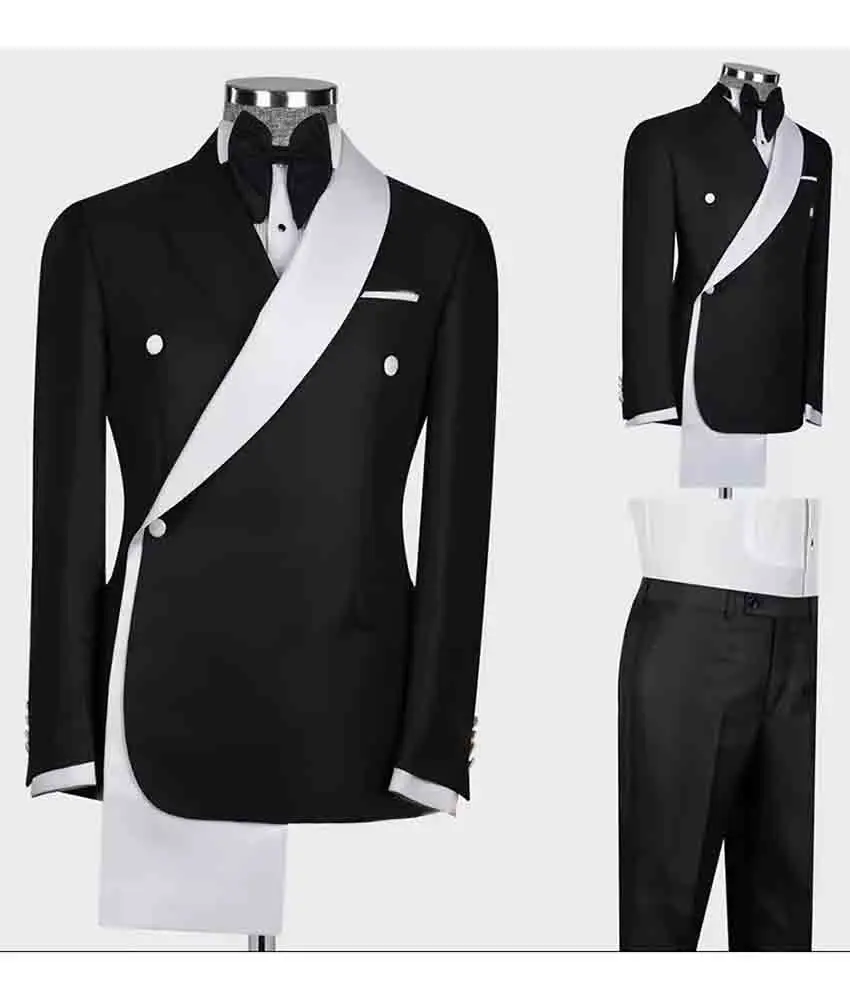 Graceful 2 piece slim fit men's tuxedo single button suit top and pants for ball wedding formal men's suit Celebrity Gowns