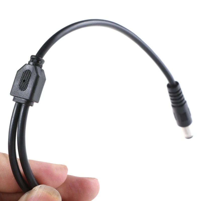 090F DC5.5x2,1 мм кабель сплиттера от 18Awg, у мужчин до двух мужчин 5,5 ммх2,1 мм для светодиодных, камеры видеонаблюдения с