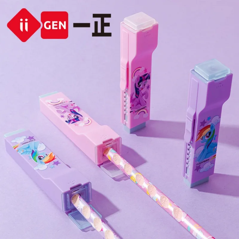 Iigen Yizheng My Little Pony Twilight Sparkle Rainbow Dash Anime Kawaii Borrador multifuncional Push-pull Lindo sacapuntas