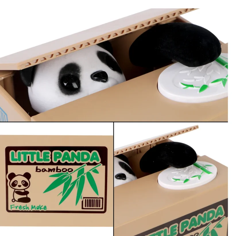 Hucha Electrónica Automática de Panda/Gato para Niños, Caja de Ahorro de Monedas, Regalo Infantil, ¡Gran Venta!