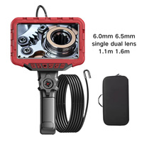 7.0inch IPS Screen 360 ° Steering Industrial Endoscope 6.0mm/6.5mm Single Dual Lens HD Wide-angle Camera For Repair Pipeline