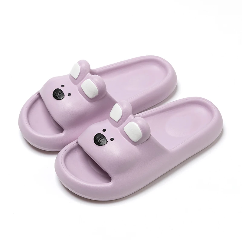 Lovely Girls Bears Slippers Super Soft Bottom Candy Color Eva Slippers Women Thick Platform Indoor Home Slides Woman Flip Flops