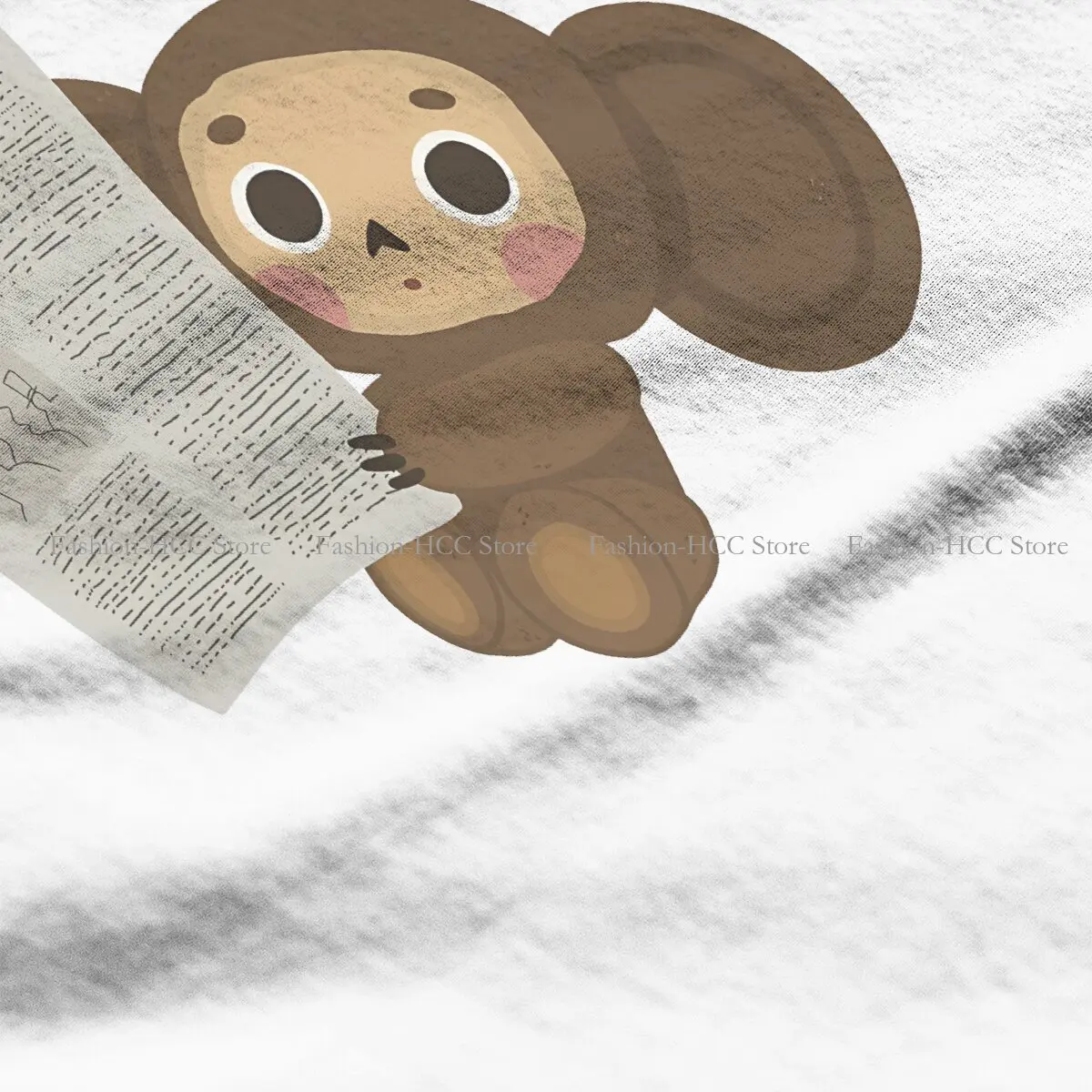 Paper Harajuku Polyester TShirt Cheburashka Che Burashka Gena Russian Cartoon Creative Streetwear Comfortable T Shirt Female Tee