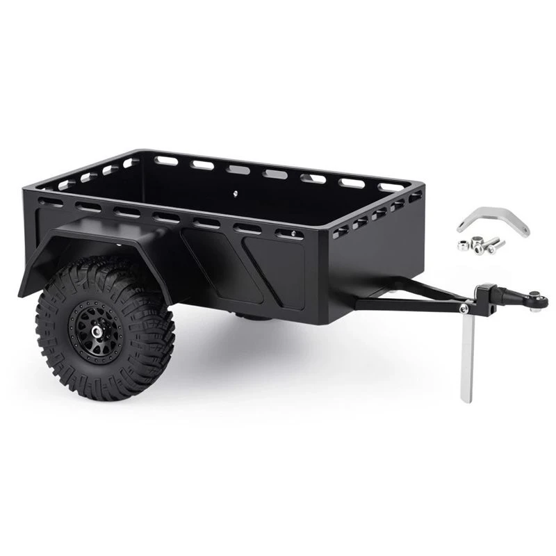 Superr-Aluminum Alloy Small Utility Trailer For 1/30 Scale For RC Crawler Axial SCX30 Bronco Wrangler Upgrades