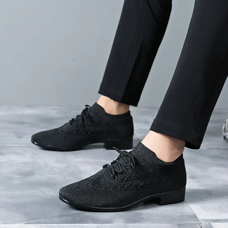 Scarpe da Ballo Latino per Uomo, Suola Morbida Traspirante, Scarpe da Tango, Ballo da Sala, Danza Moderna, Sneakers per Uomo Adulto