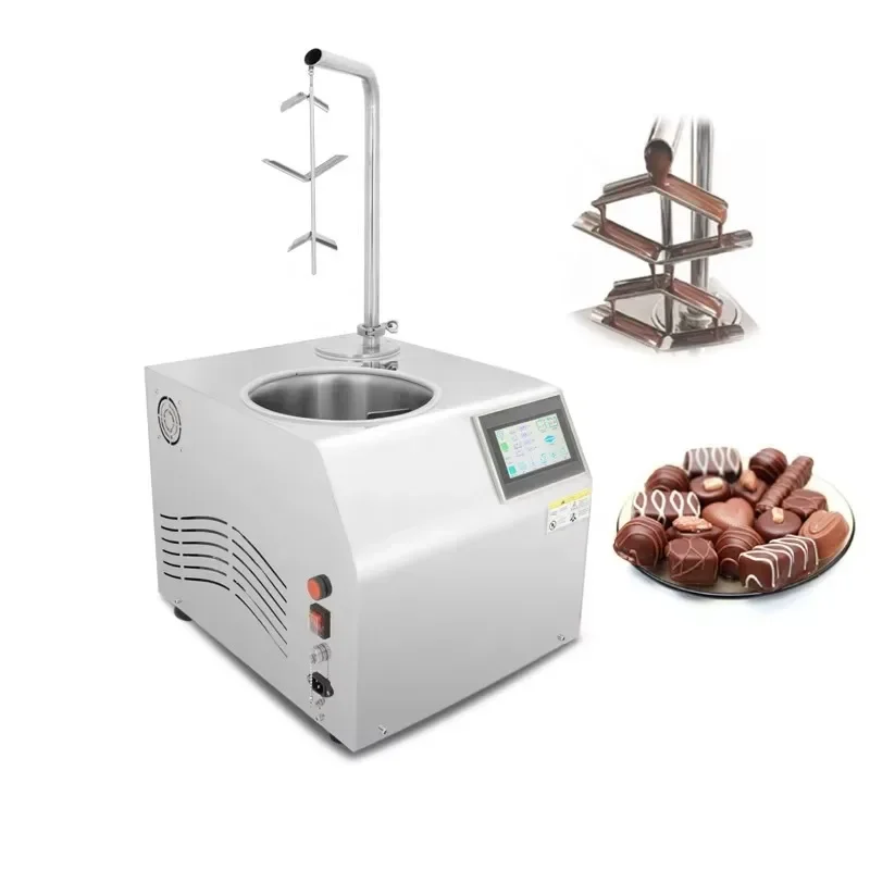 New Tabletop Chocolate Fountain Tempering Machine 7L Chocolate Dispenser Melter with Touchscreen Panel Commercial Use