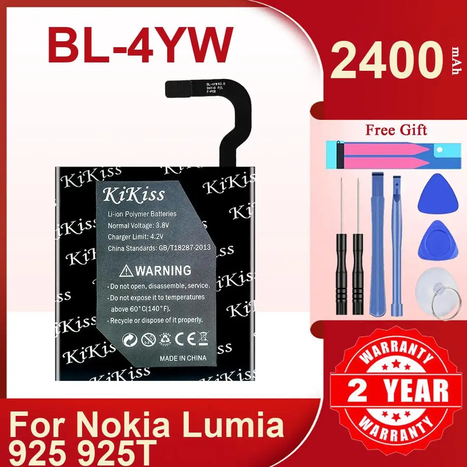 Li-ion Polymer Mobile Phone Battery For Nokia Lumia 925 925T,BL-4YW,2400mAh