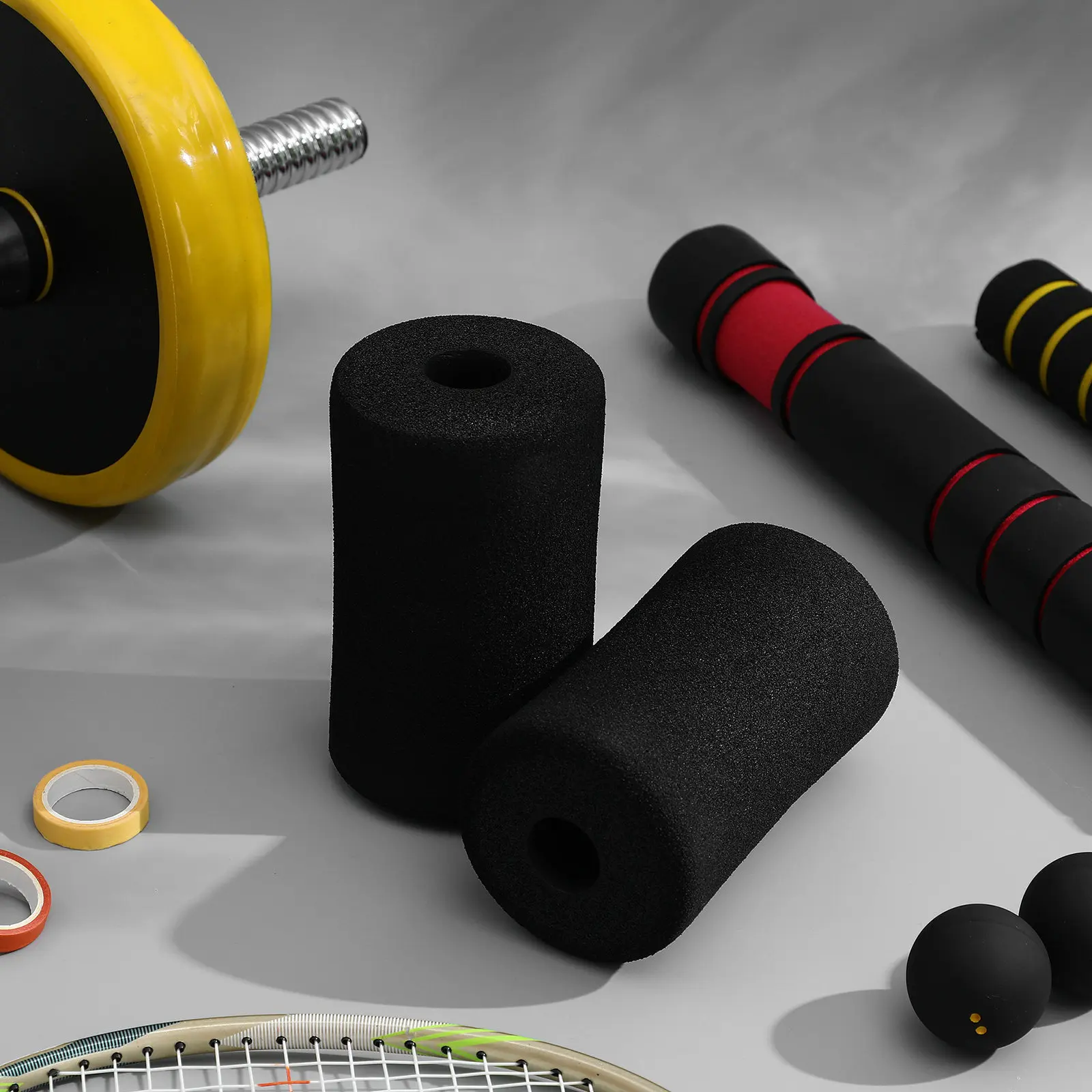10Pcs Foam Gym Pad Replacement for Leg Extension Machine Ab Training Equipment Sponge Roller Cover Foot Pads Exercise Equipment