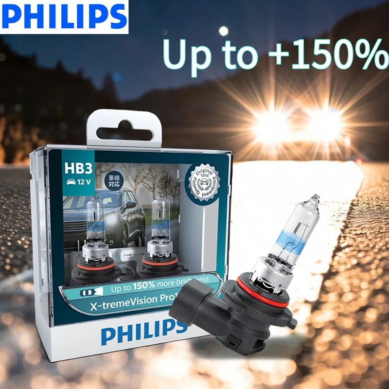 

Philips X-treme Vision Pro150 9005 HB3 9006 HB4 12 В + 150% яркий автомобильный галогенный головной фонарь HL Beam ECE Оригинальные автомобильные лампы
