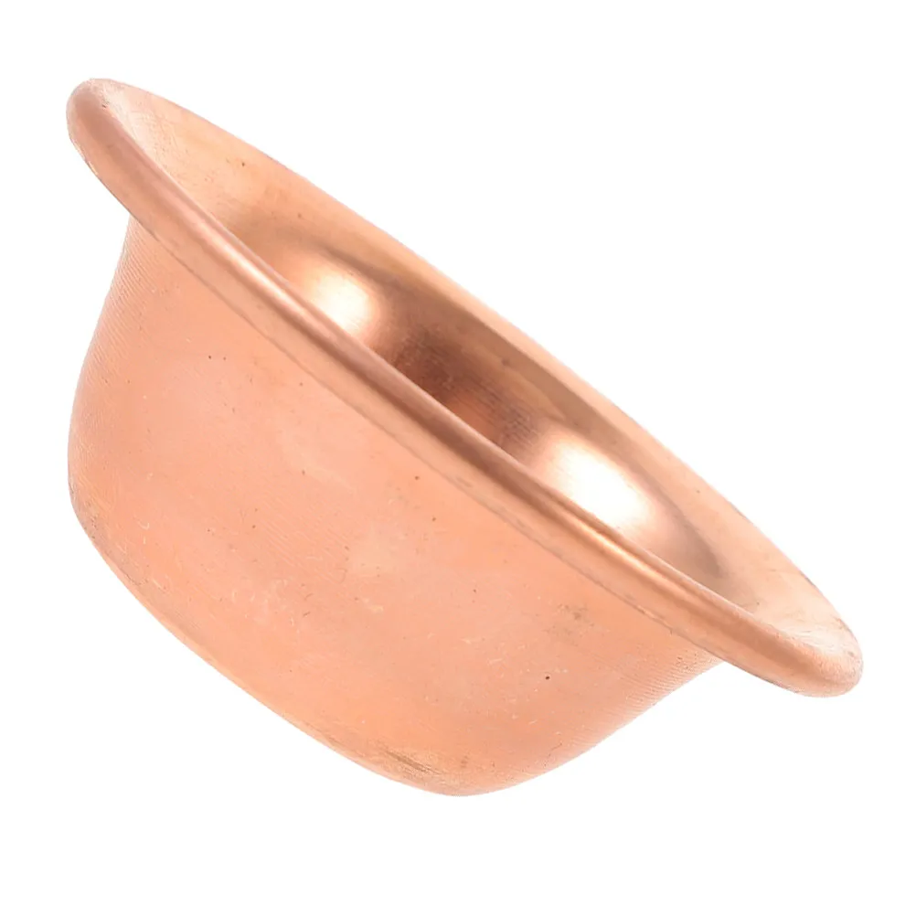 Copper Buddhist Bowl Offering Holy Water Ritual Smudge Bowl Moderate Size for Temple Altar Meditation Yoga Decor Tibetan