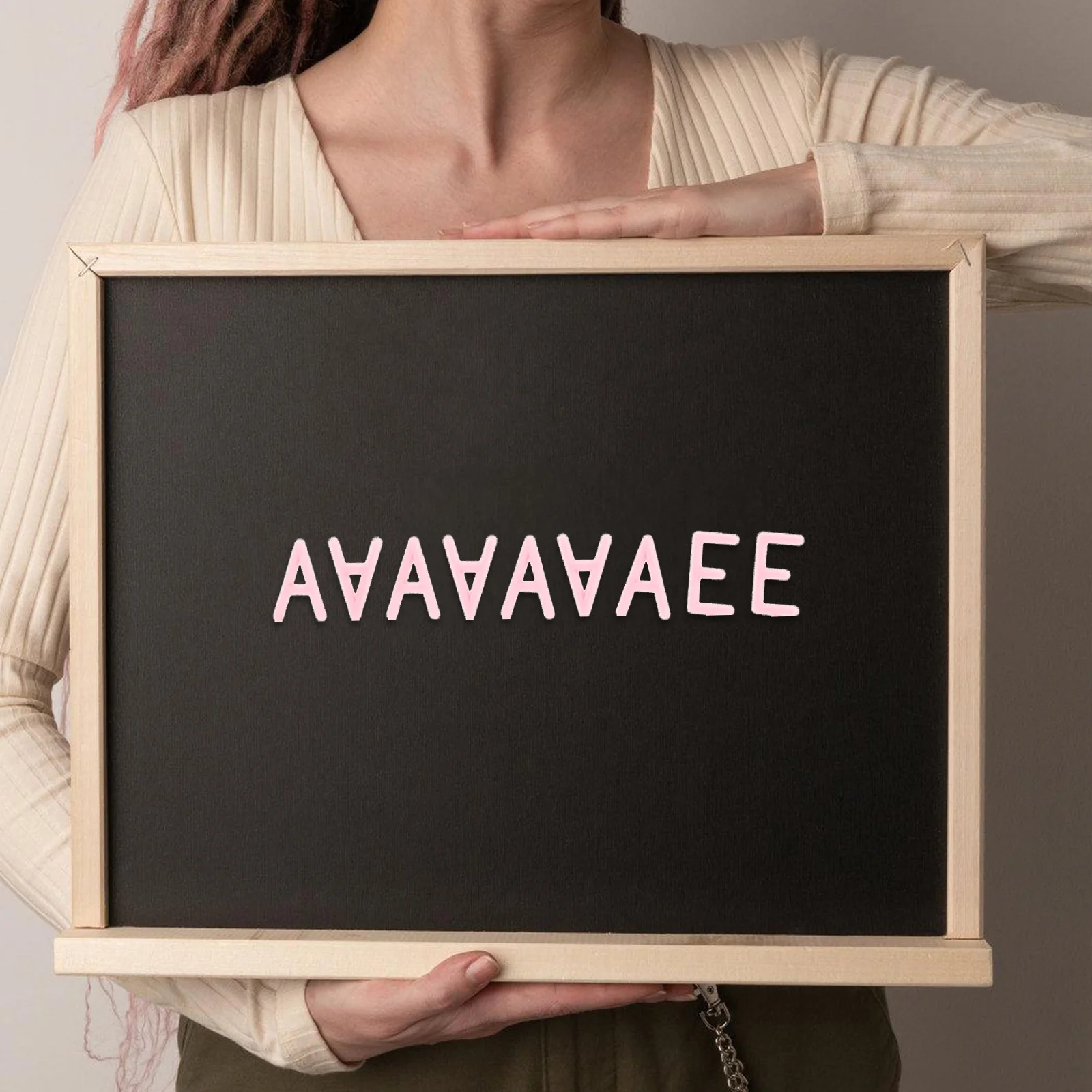 

580Pcs Letter Board Plastic Digital Symbol Set Simple Colorful Message Display for Home Store Bar Decor White Pink Sky Blue