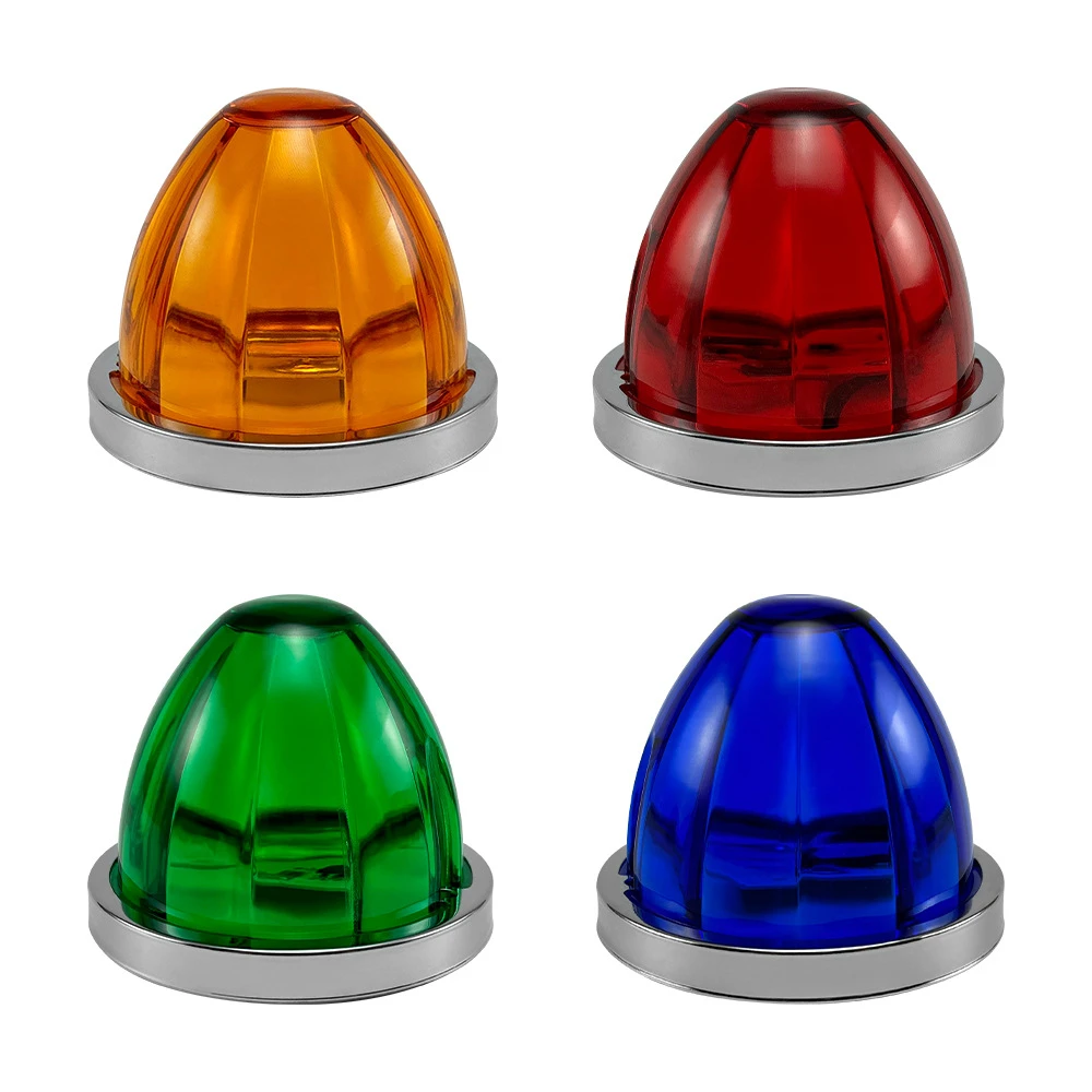 2PCS Watermelon LED Lights Semi Truck Light Side Marker Clearance Lamp Boat Trailer Signal Wheel Lights For Truck
