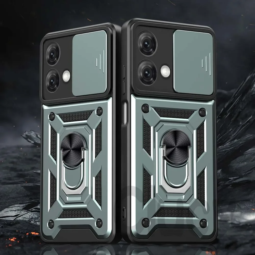 For Motorola Mote G84 G54 G34 G14 G53 G62 G42 G10 G20 G30 E22i E20 E30 E40 Case Slide Camera Shockproof Armor Protect Cover