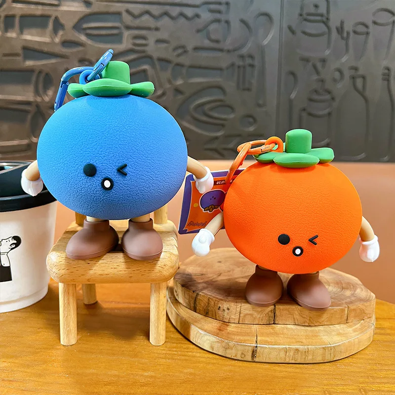 1PC Cute Fruit Durian Coin Storage Bag Keyring Cartoon Silicone Wallet Keychain for Children Mini Zero Bag Key Chains