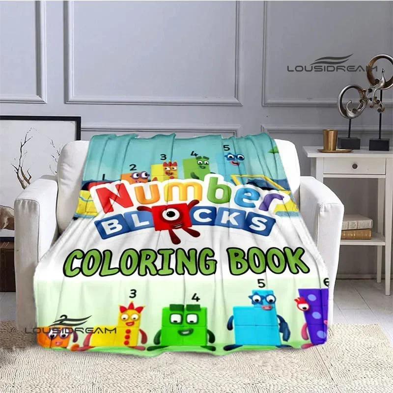 3D N-Number-Blocks cartoon Print blanket Flannel Warm blankets Soft and comfortable blanket bed linings cubre cama Birthday Gift