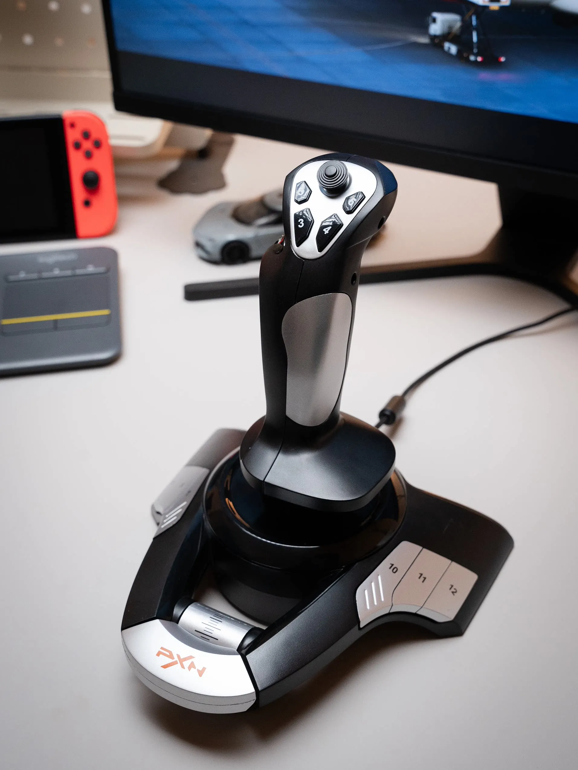 PXN F16 Flight Simulator Joystick PC Flight Stick Controller Programmable Buttons Throttle For X-Plane War Thunder DCS World