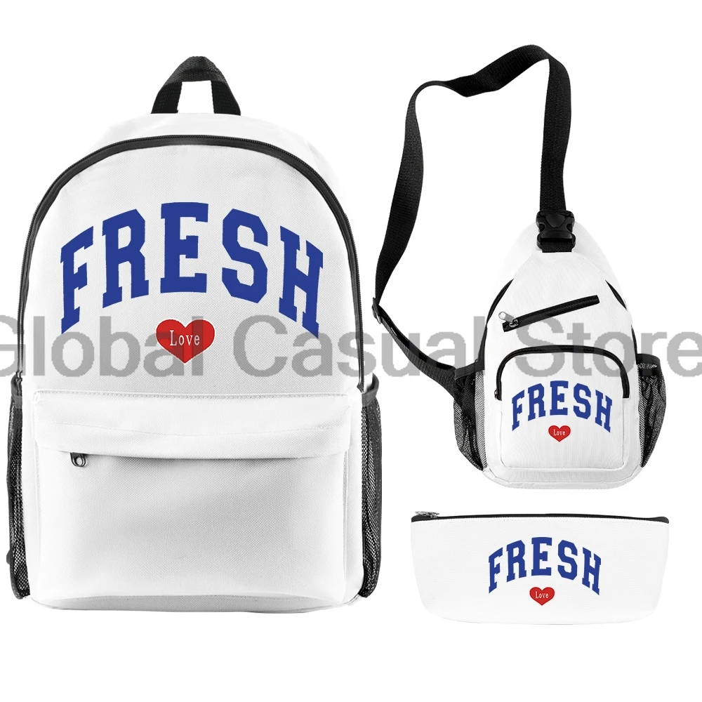 Sturniolo Triplets Fresh Love Merch Backpack 3 Piece Set Rucksack Crossbody Bag Women Men Daypack Travel Bag Harajuku Bags