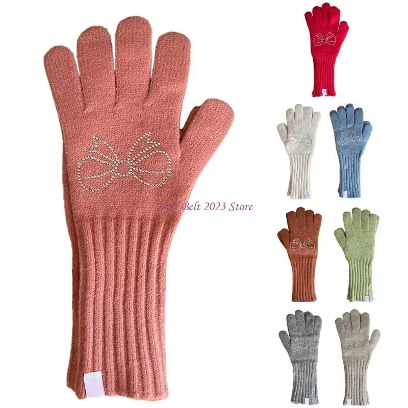 49me 1pair Dutestones Gloves Butterfly Gloves Женские стильные варежки теплые зимние перчатки для зимнего открытого мероприятия