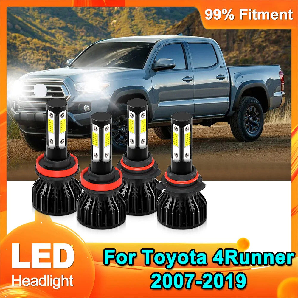 

Car LED Headlight 6000K White COB Chips 40000LM High Low Beam Headlamp Super Bright For Toyota 4Runner 2007-2019 Plug and Play