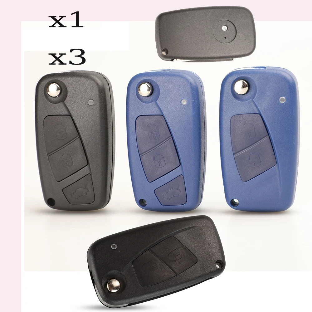 jingyuqin X1 X3 Remote Folding Car Key Shell Case For Fiat Punto Ducato Stilo Panda Idea Doblo Bravo Keyless Fob Cover