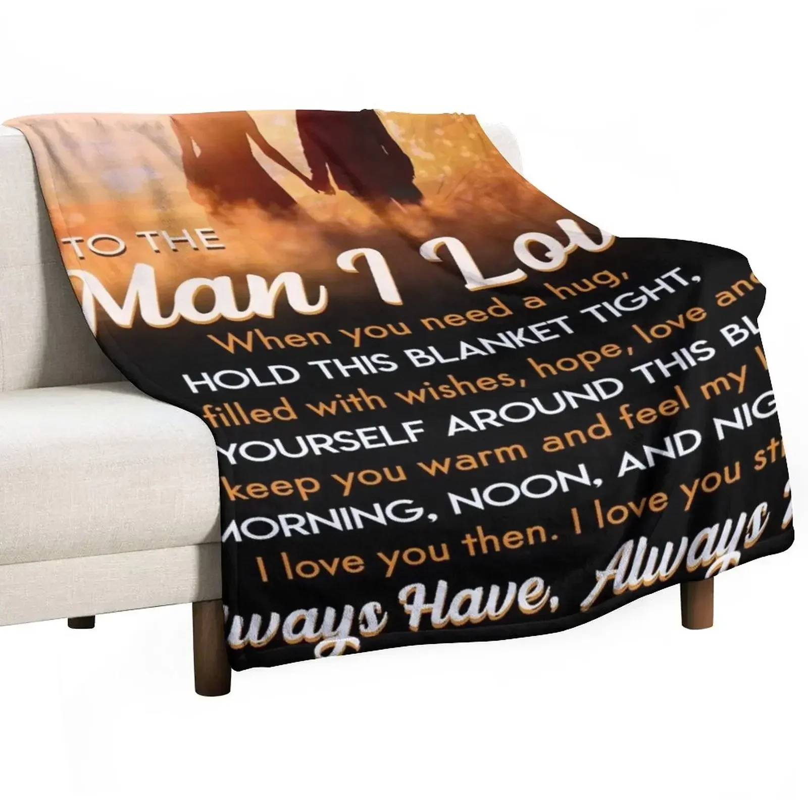 to my man i love when you need a hug hold this blanket tight- love wife, girlfriend Throw Blanket Single bed plaid Blankets