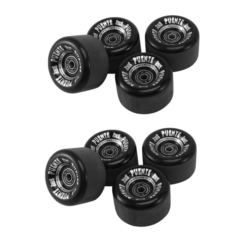 

PUENTE 8Pcs/Set Skateboard Wheels 70X42mm 7 Inch Skateboard Longboard Wheels Drift Board Accessories