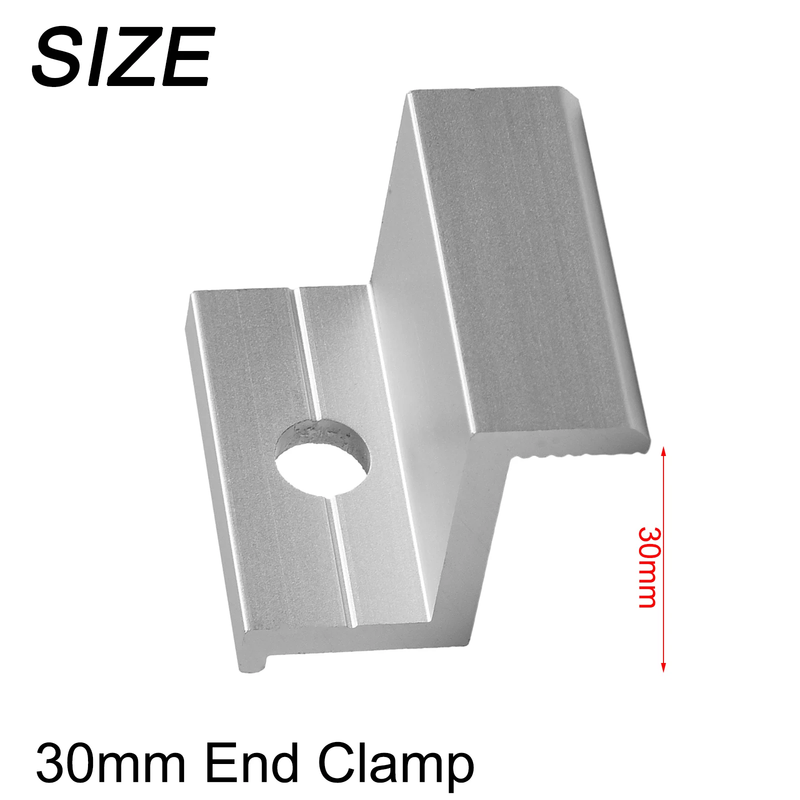 

10Pcs Solar Panel Mounting Brackets Aluminum PV End Clamp Z Bracket Solar Photovoltaic Accessories 30mm/35mm/40mm/45mm