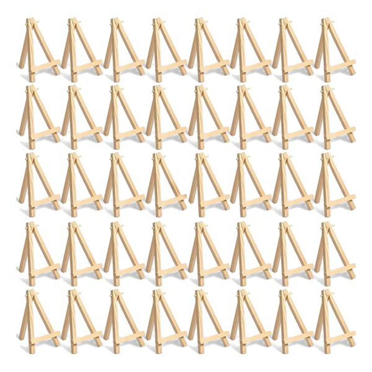 60Pieces of Mini Wooden Easel. Business Cards, Display Photos, Small Canvases, Classroom DIY Arts and Crafts 8x15cm