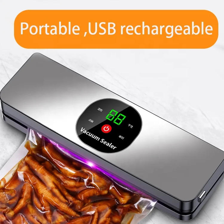 

Digital Display Battery Power Supply USB Charge Automatic Wireless Portable Recharge Vacuum Sealing Machines
