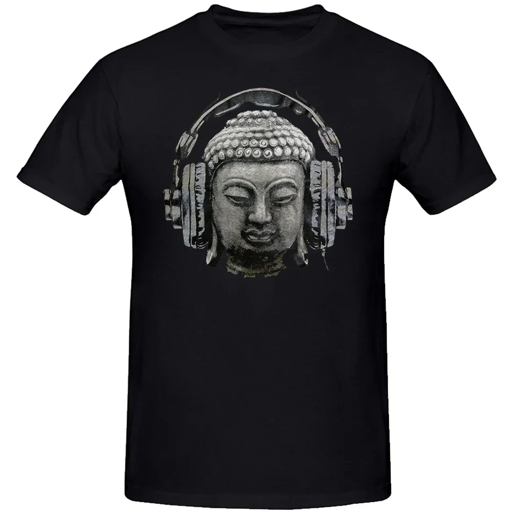 T-Shirt Buddha Buddhist Headphones Buddhism Art harajuku men's t-shirts Tee Top New Hot Summer Casual Philosophy Print Cotton