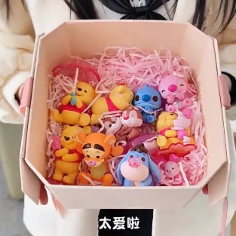New Genuine Disney Winnie The Pooh Sakura Season Series Spring Honey Blind Box Action Figure Kawaii Doll Mystery Box