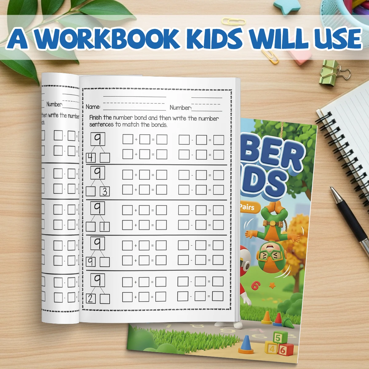 Kids Number Coloring Book, Preschool Activity Workbook, Number Recognition & Drawing, Concentration Training for Toddlers 2-6