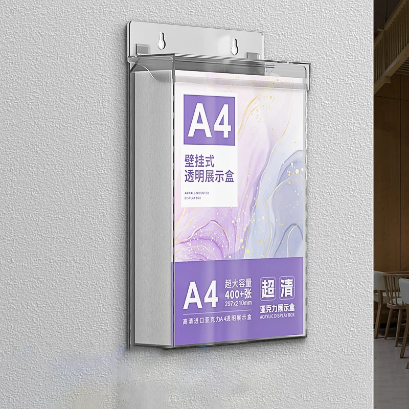 Acrylic A4 Waterproof Rainproof Outdoor Information Display Box Advertising Column Dustproof Box for Office,Store,Restaurant