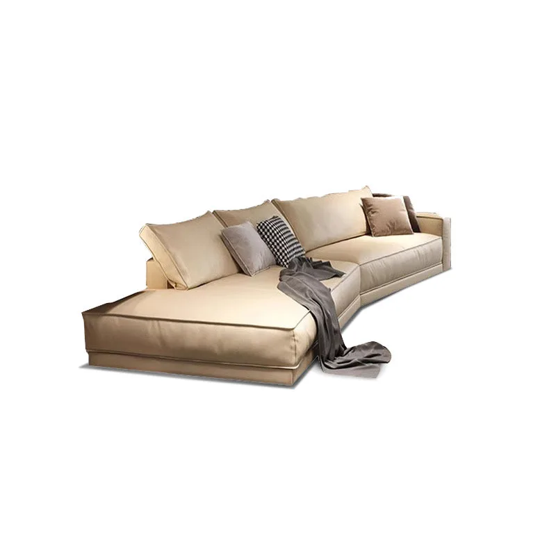 

Italian minimalist cloth sofa, villa leather sofa