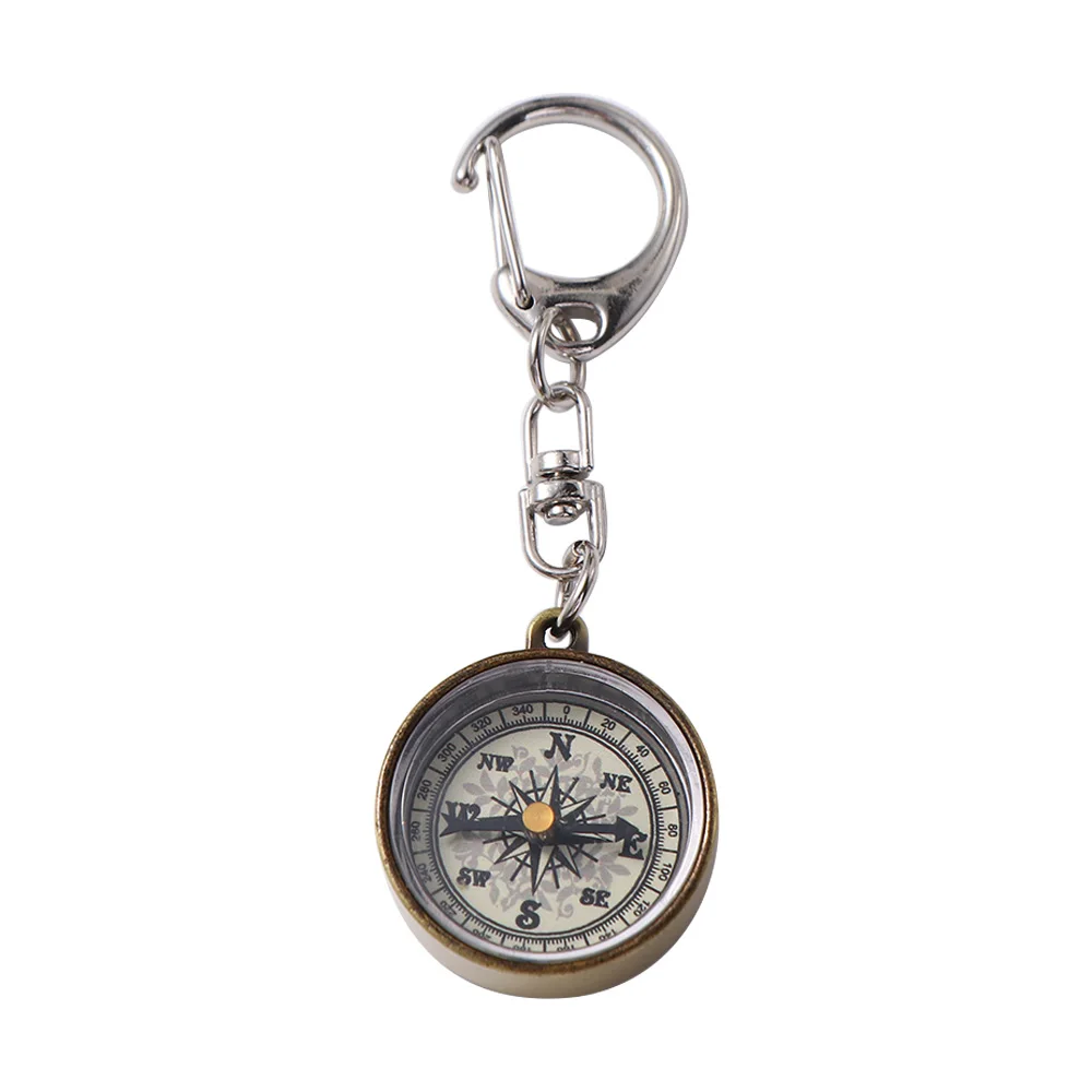 Tools Climbing Equipment Zinc Alloy Travel Gift Pendant Portable Mini Compass Key Ring Pocket Compass Camping Compass