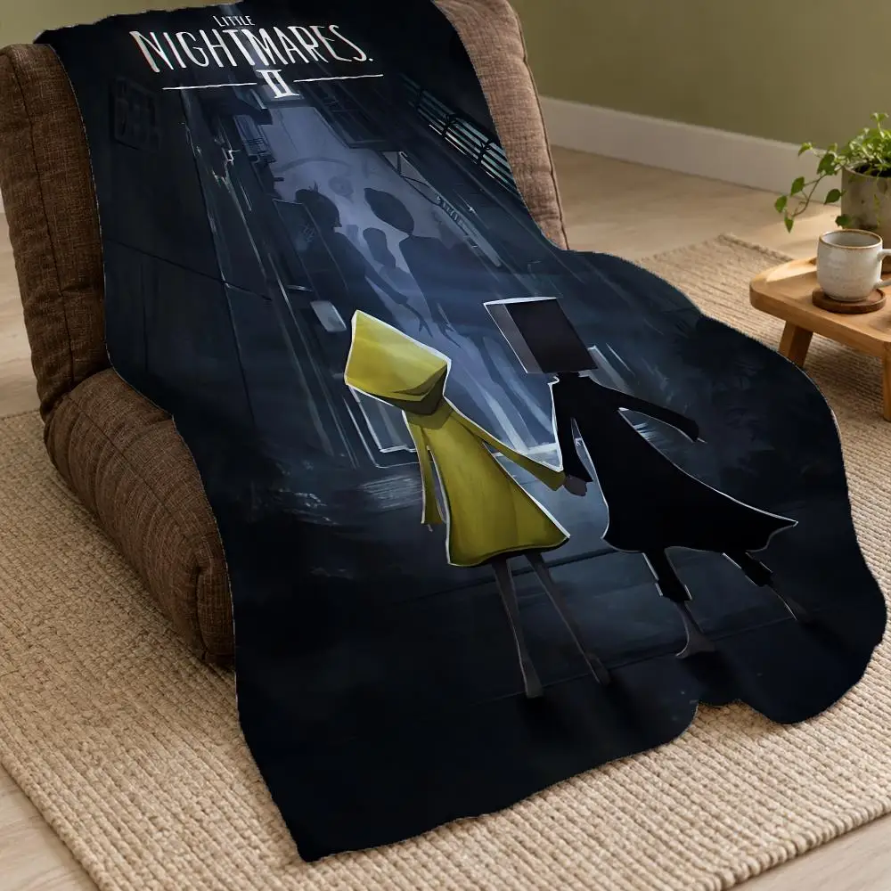 Adventure Game L-Little Nightmares Throw Double Sided Flannel Throw Blanket Soft Warm Washable Home Decor
