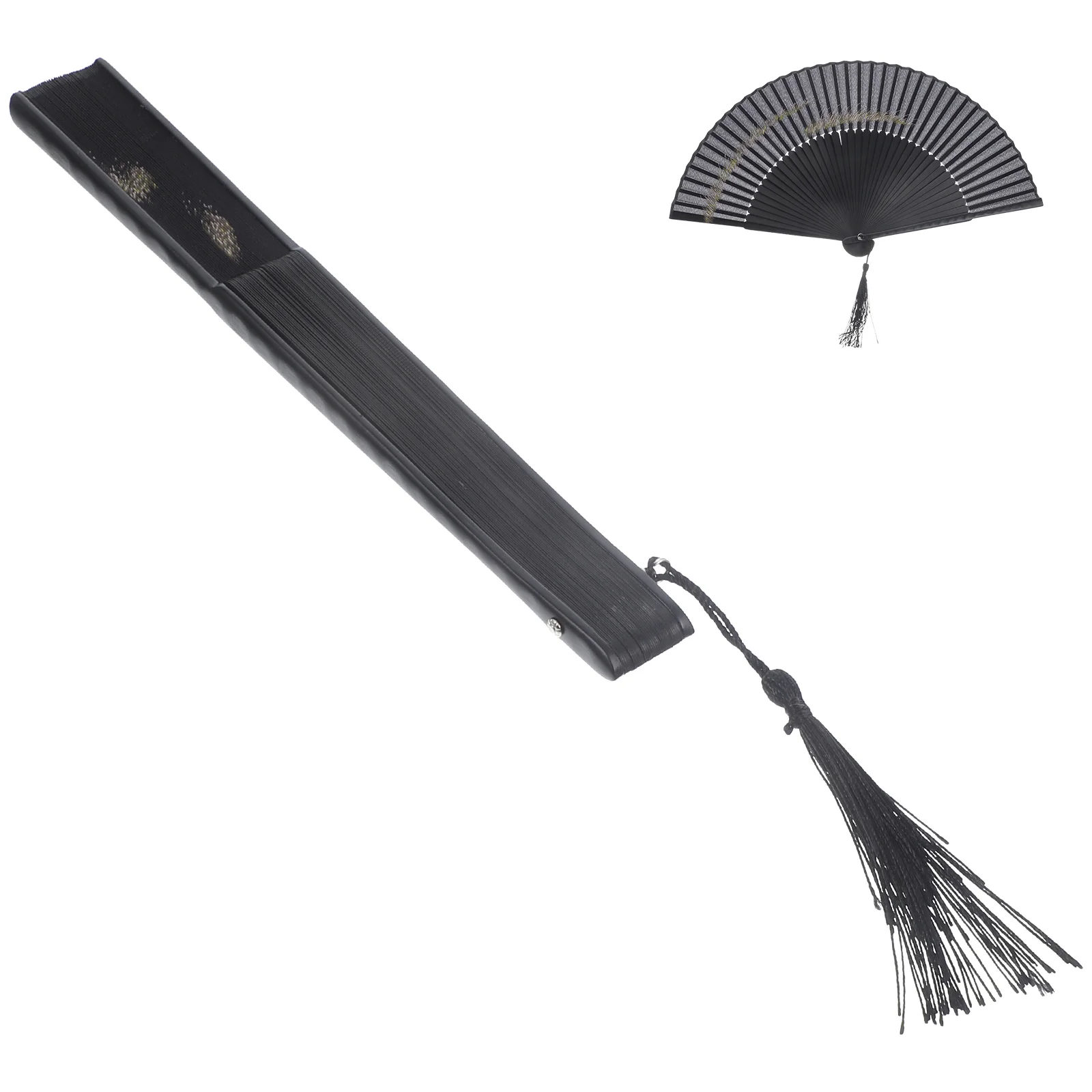 

Classical Chinese Folding Fan Retro Style Handheld Dance Fan For Wedding Party Decor Prop Bamboo Design Handicraft