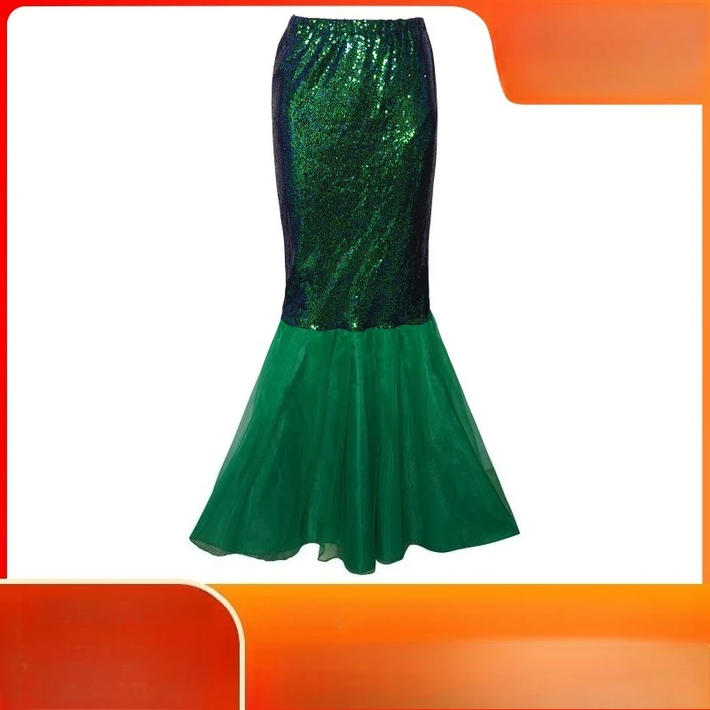 

2025 Mermaid Princess Cosplay Dress | Sequin Fish Tail Gown with Sparkling Scales for Fantasy Stage Performances