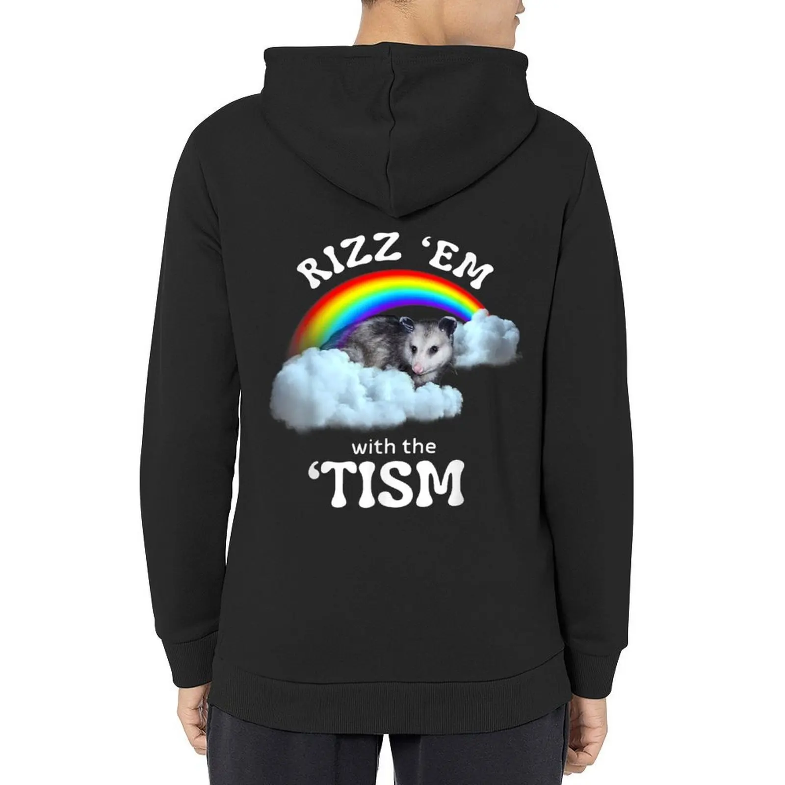 

Autism Funny Rizz Em With The Tism Meme Autistic Opossum Hoodie korean style clothes anime clothes autumn jacket men tracksuit