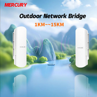 Mercury Wireless Bridge Remote Transmission 2.4G/5.8G WiFi Outdoor Waterproof 1KM-15KM POE Point-to-point Hotspot Base Station