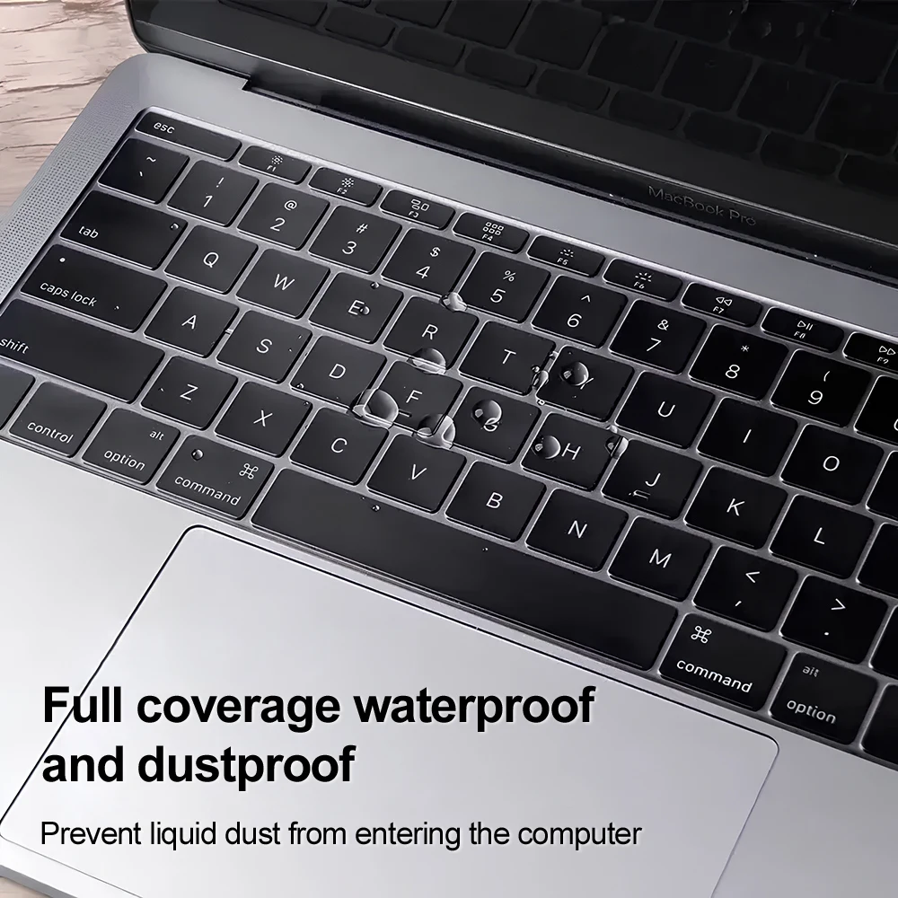 Ultra Thin Keyboard Protective Film For Macbook Pro 16 14 13.3 A2251 A2289 A2338 Air 13.3 13.6 15.3 A3241 US Version Black Film