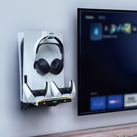 Wall Mount Charging Kit for PS5 Slim/PS5 Console Dual Charging Station With RGB LED Compatible with All Playstation 5