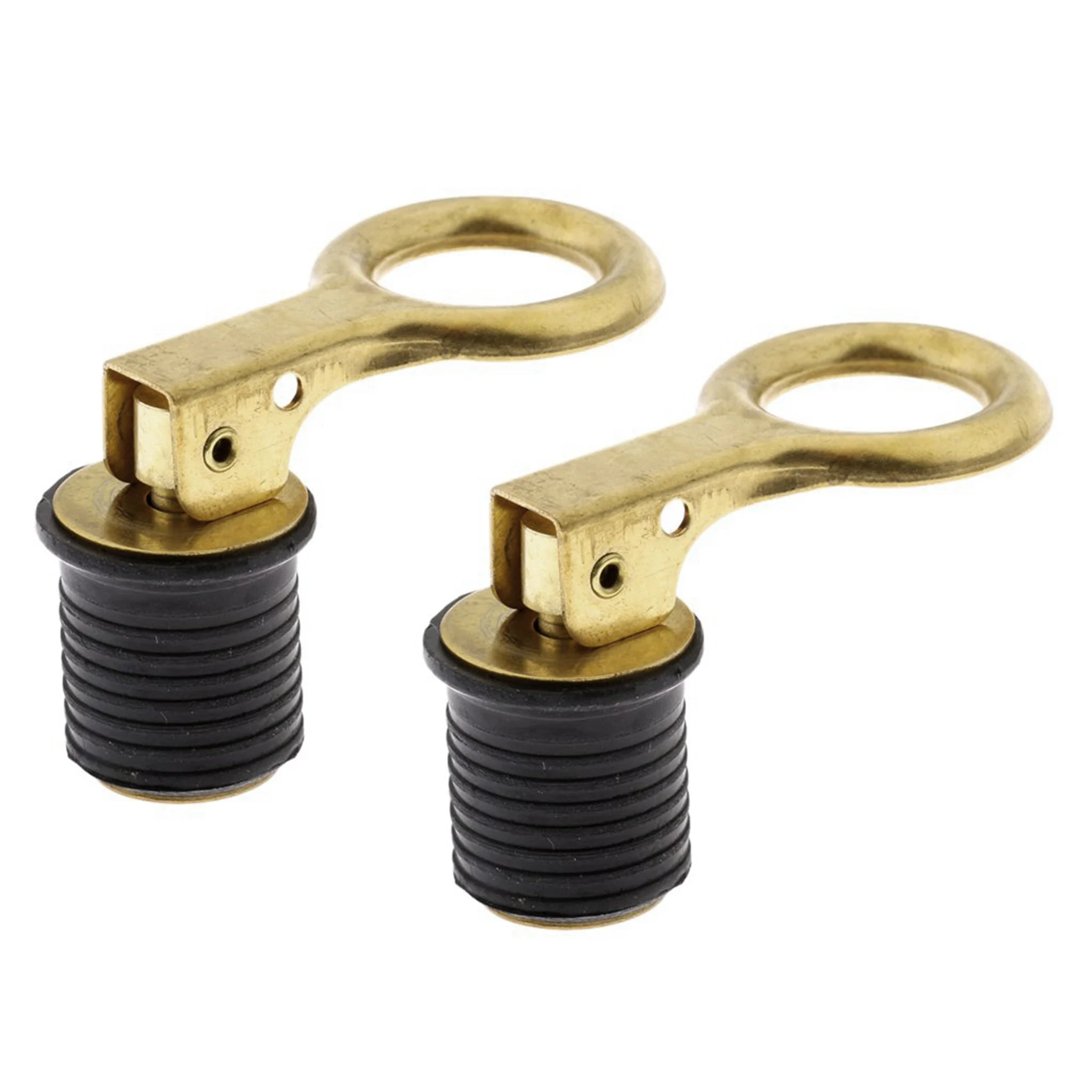 2 Pieces Boat Drain Bung Brass Water Plugs Marine Yacht Accessories for 24MM Hole/Boat Chandlery/Boat/Dinghy (Brass)