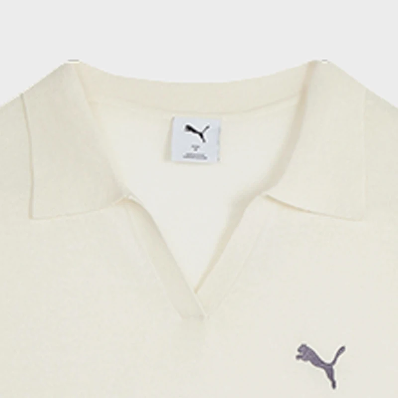 Puma genuine women's classic simple daily knitted casual short sleeved polo shirt 639722-87