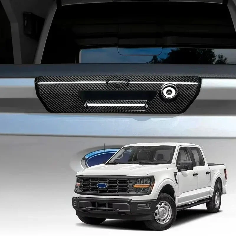 

For Ford F150 F250 Real Dry Carbon Fiber 2021-2025 Exterior Sticker Tailgate Handle Cover Decoration Modification Body Kit